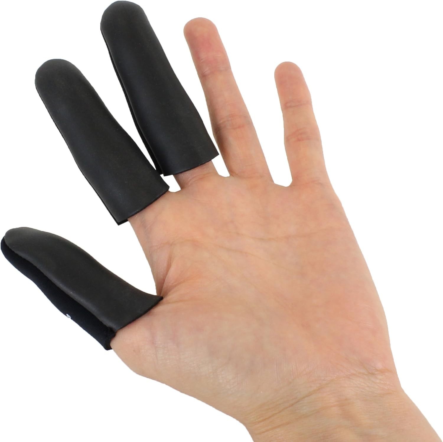Sewn Finger Protection Guards for Styling - Heat Resistant, 3 Count, Black