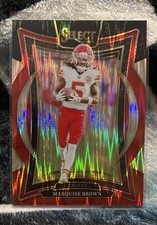 2024 Panini Select - Concourse Marquise Brown #81 Black & Red Shock Prizm