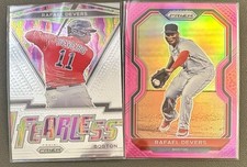 2021 Panini Pink Prizm / Fearless Insert Rafael Devers SF Giants Red Sox MLB