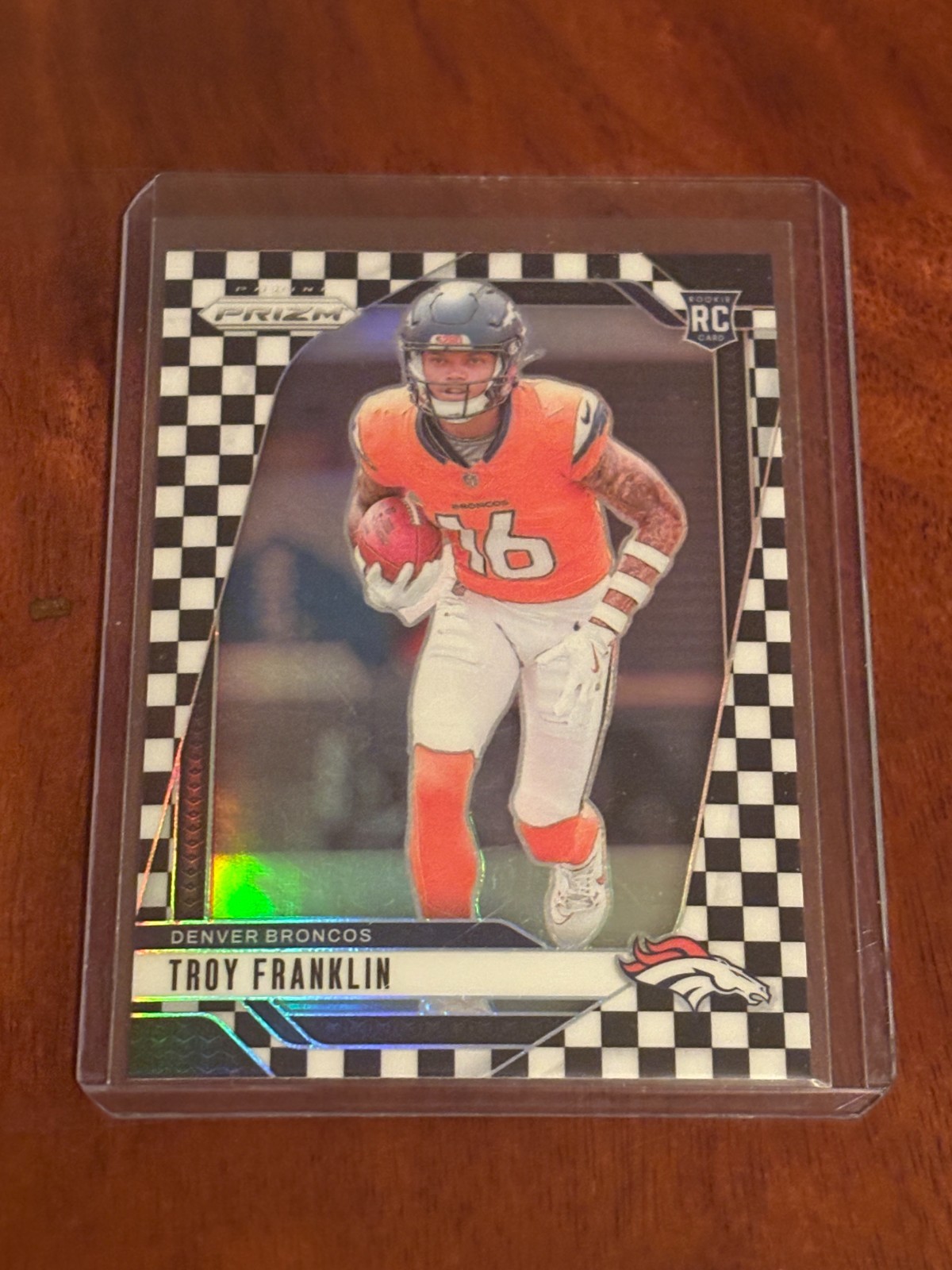 Troy Franklin 2024 Prizm Black White Checkerboard SSP Rookie Rc #393 Broncos