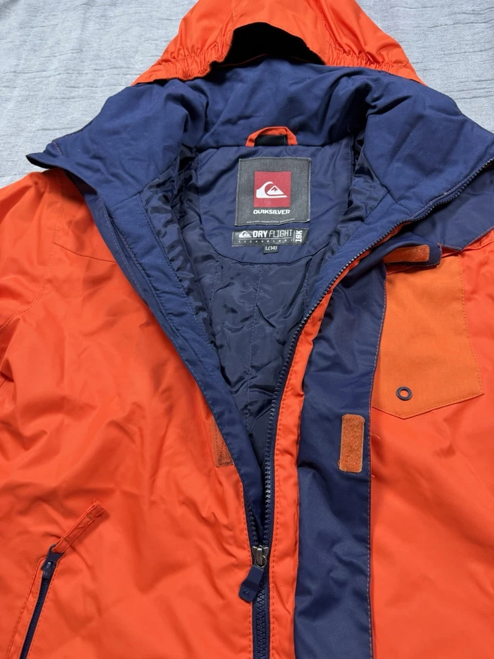 Jaqueta de esqui QUICKSILVER Dry Flight Tech 10K snowboard masculina tamanho 14 L | voo seco - Imagem 2 de 4