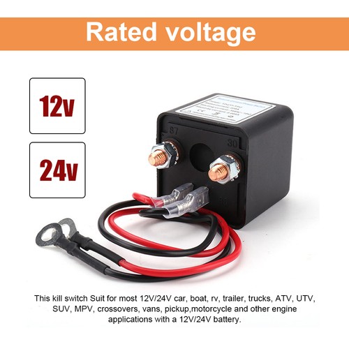 Kill Switch For Car Remote Battery Disconnect Switch 12V/24V 200A Remote LEEG - Picture 3 of 7