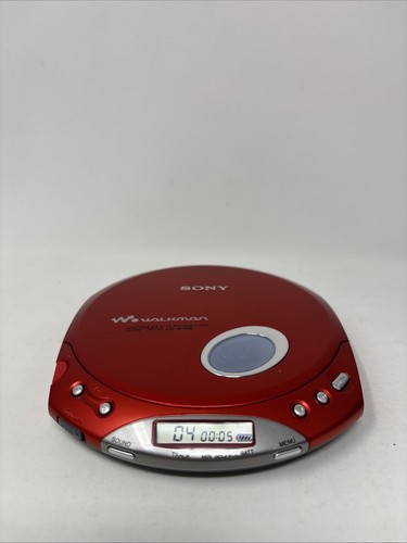 Vintage Sony CD Walkman ESPMax D-E350 CD-R/RW Red Tested Working With Manual - Picture 3 of 13