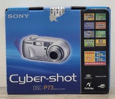 READ - Sony Cyber-Shot DSC-P73 4.1MP Digital Camera Silver w/ Box  Memory Card