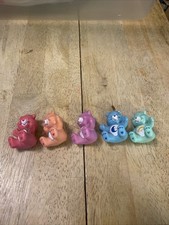 Care Bears Mini Figures Lot of 5 Bear 1 3/4  Tall. Sitting Pose. TCFC