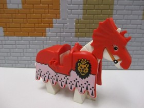 (B6/17) Lego 1x saddle blanket 2490pb03 with horse knight's castle horse...