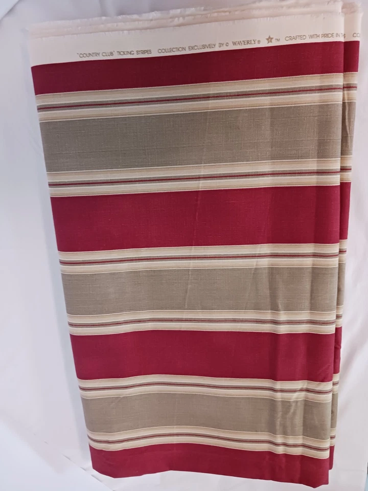 Tela Waverly Country Club rayas algodón 4,5 yardas X 56 pulgadas W Foto 2 de 3