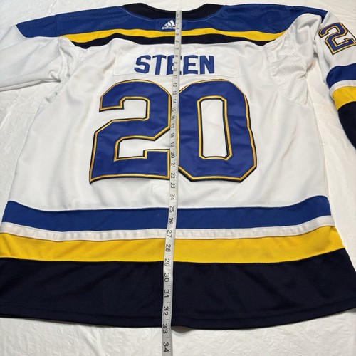 Camiseta deportiva para hombre Adidas Climalite NHL St. Louis Blues Steen #20 54 parche copa Stanley - Imagen 9 de 10