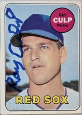 1969 TOPPS Ray Culp Auto Card #391 Boston Red Sox Vintage Baseball Signed MLB