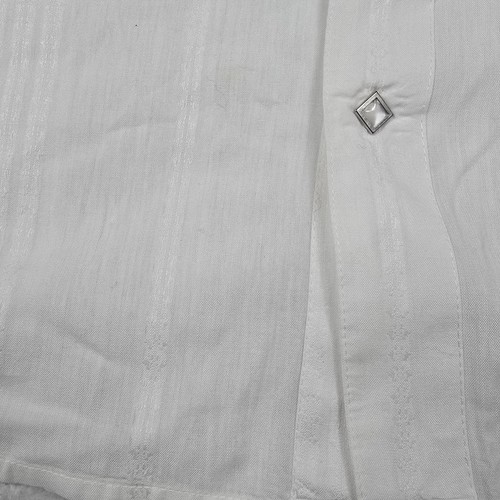 Scully Men's Size Large White Gunfighter Square Pearl Snap Western Shirt - Picture 2 of 10