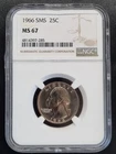 1966 SMS Washington Quarter 25c NGC MS 67 #103017