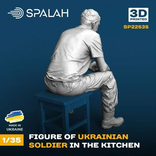Figura Soldado Ucraniano en la Cocina Escala Figura 1:35 Spalah SP22535 - Imagen 3 de 3