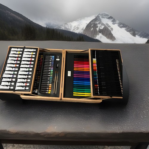Artina 127tlg Malset Bologna XXL Künstler Set mit FSC Holz Malkoffer Acrylfarben - Bild 1 von 11