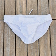Charlie by matthew zink Mens white lifeguard swim brief swimwear size M L