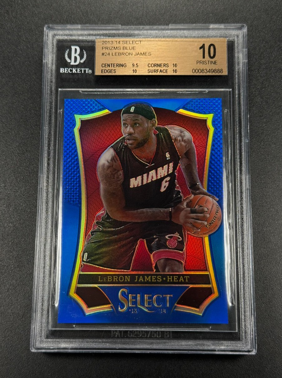 LEBRON JAMES 2013 PANINI SELECT #24 BLUE PRIZM PARALLEL /49 BGS 10 PRISTINE