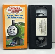 Thomas the Tank Engine Friends Races Rescues Runaways VHS Video Tape Train Rare!