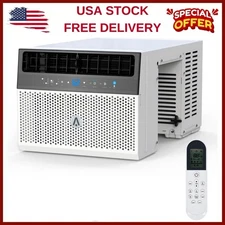 8000BTU Window Air Conditioner AC Unit 6 Modes Sleep Mode Ultra Quiet U-Shaped 