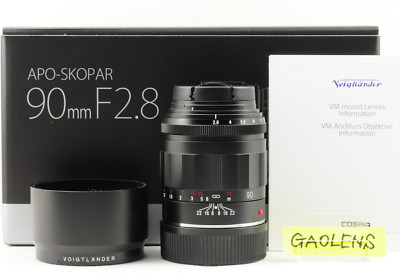 Voigtlander APO-SKOPAR 90mm F2.8 ブラック US Stock Voigtlander APO-SKOPAR 90mm F/2.8 VM for Leica M Black MF