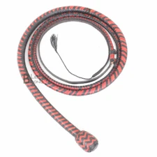 Hand Crafted Real Kangaroo Hide Leather Snake Whip 4, 5, 6 & 8 Foot 16 Plaits 