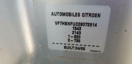 CITROEN C3 LEFT FRONT DOOR WINDOW CABRIO, 09/04-10/10 04 05 06 07 08 09 10 - Picture 4 of 4