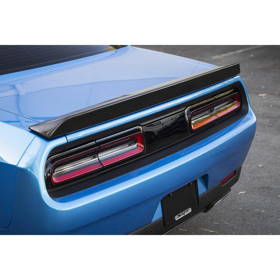 For 2008-2017 Dodge Challenger SRT Style Matte Black ABS Rear Trunk Spoiler Lid Foto 3 de 4