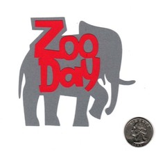 Elephant Die Cut,, Zoo Die Cut, 3.5" x 3.75", Scrapbooking, Greeting Cards