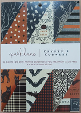 6x8" Halloween Scrapbook Paper Pad 36 Double Side spider skeleton skull bat web