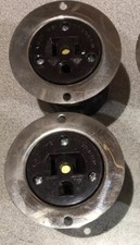 HUBBELL HBL5279 3 Wire 15 Amp 125volt Stainless Steel Collar 2 Pack