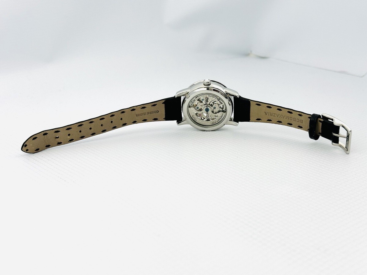 BCBGMAXAZRIA PRE-LOVED AUTHENTIC SEMI-PRECIOUS STONES & SOFT BLACK LEATHER WATCH BCBGMAXAZRIA Stainless Steel Band Casual Wristwatches for  main image 4