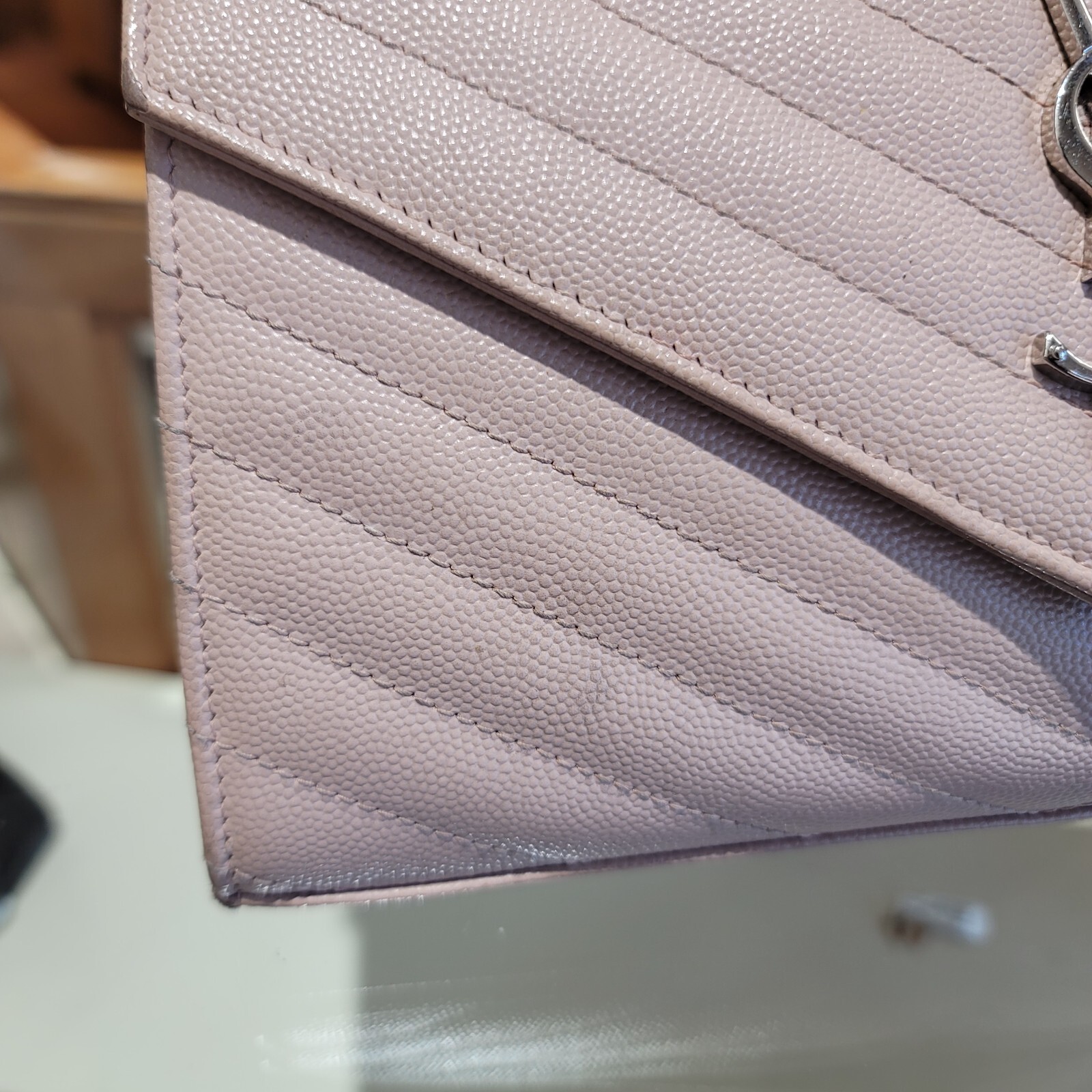 SAINT LAURENT Portafoglio monogramma ysl chevron