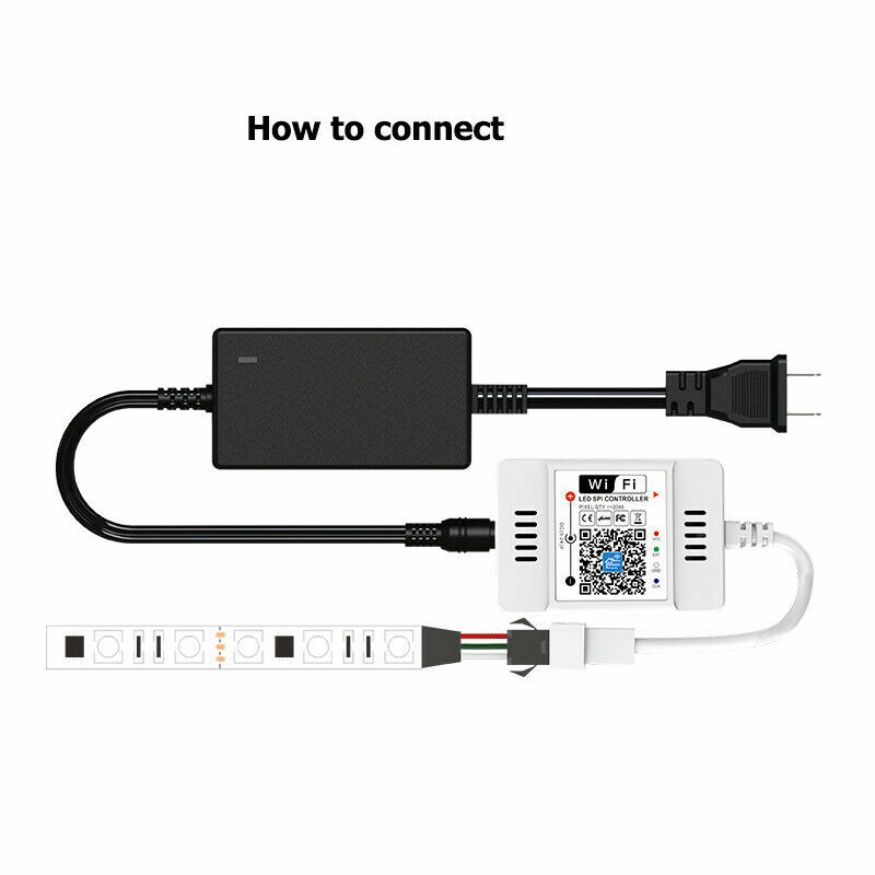 DC5-24V WIFI LED Controller+28keys Remote for WS2812B 2811 RGB ...