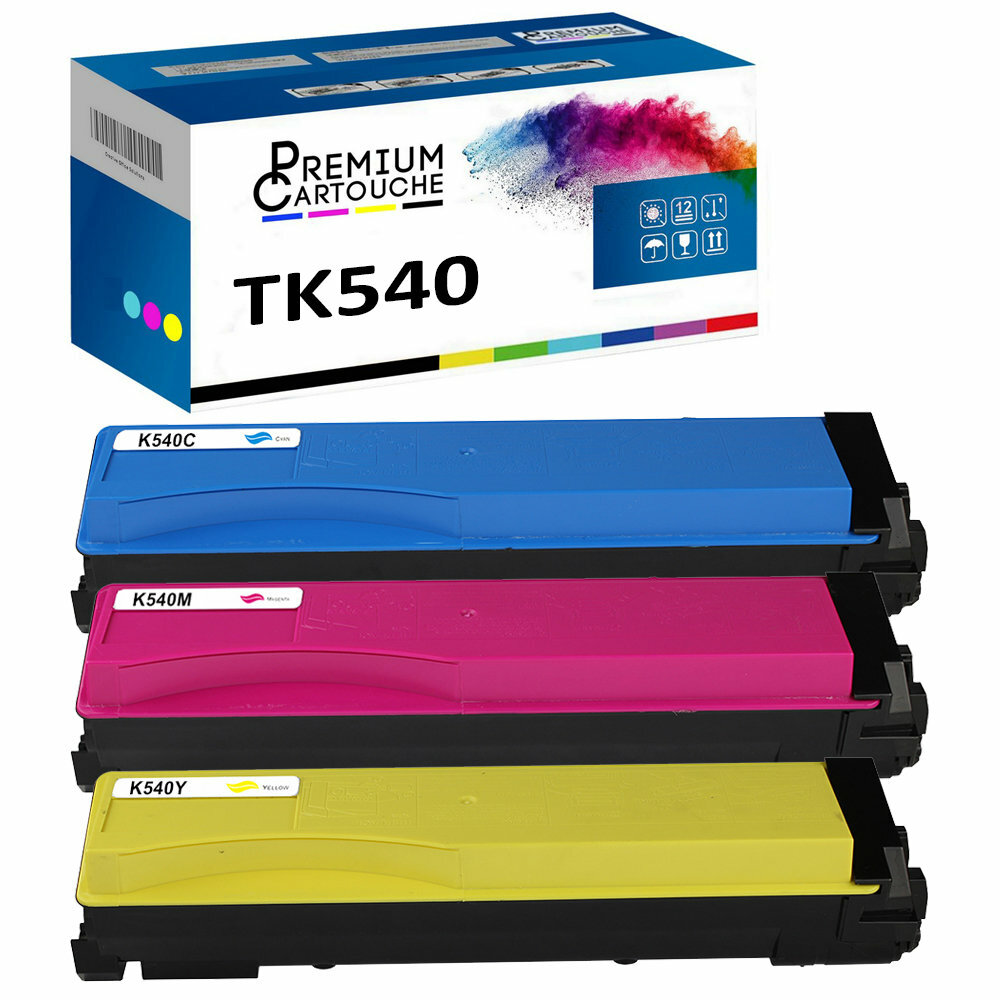 Toner TK540C TK540M TK540Y compatibles pour remplacer vos cartouches vides Kyocera