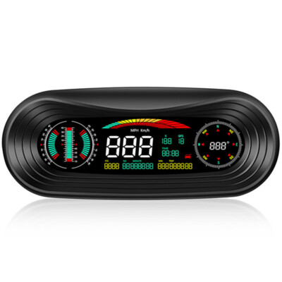 Digital Car Speedometer GPS HUD Head-Up Display Speedometer Compass Slope Meter