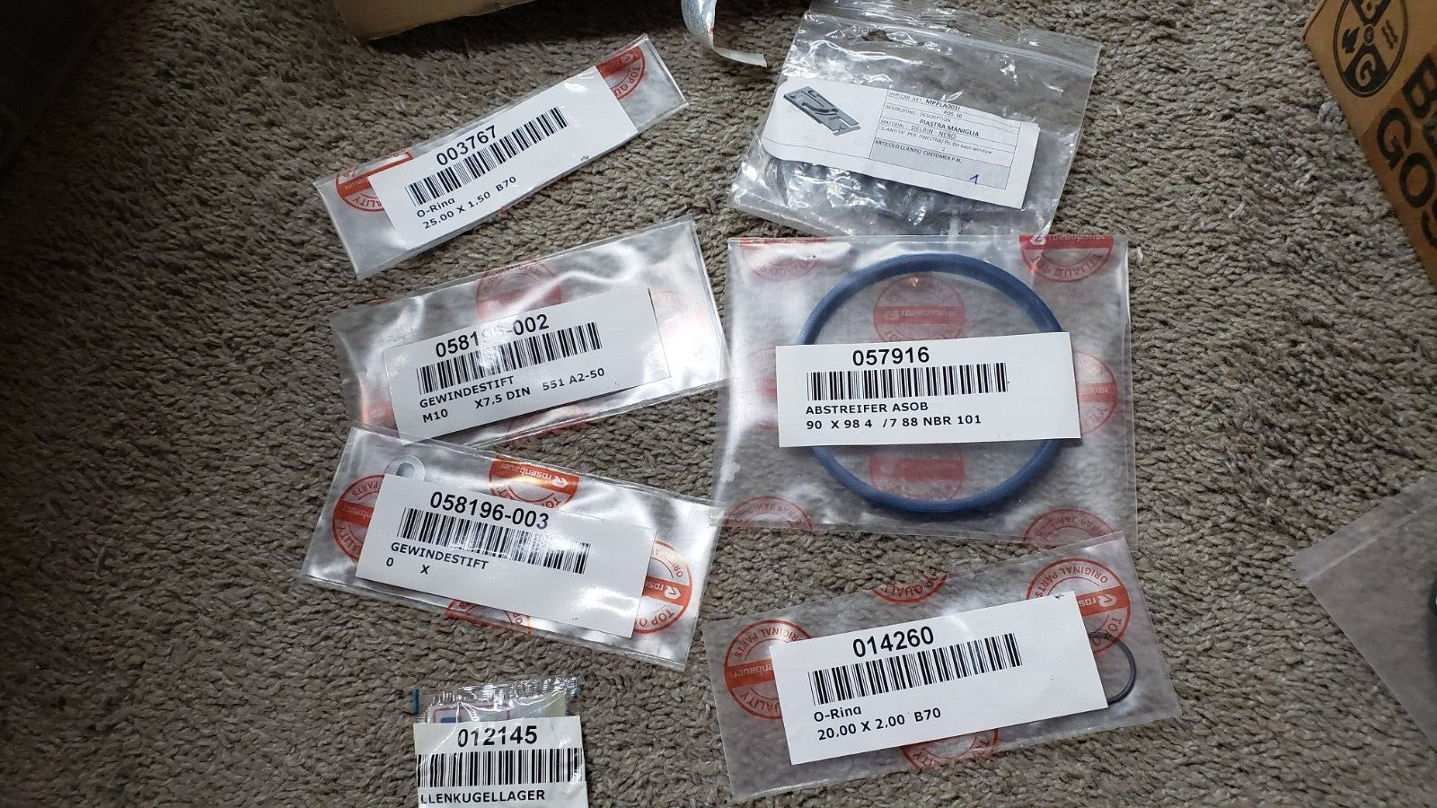 NEW PARTS LOT Rosenbauer Fire Engine truck Panther B70 Pump ? o-ring Pin 058196