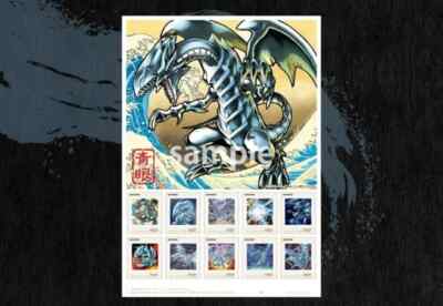 あいうえを blue_trhk Yu-Gi-Oh! 25th Anniversary Blue-Eyes White Dragon Ukiyoe & Stamp