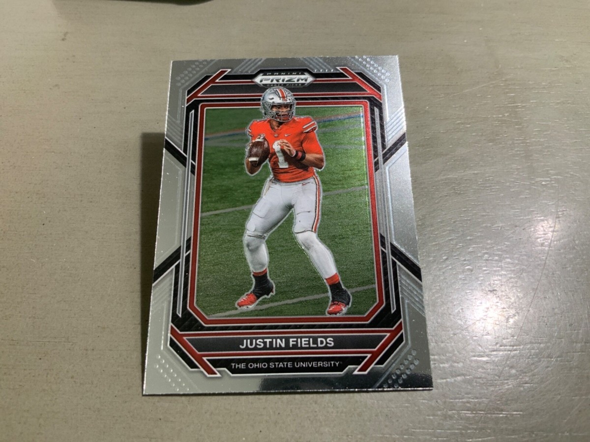 2023 PANINI DRAFT PICKS PRIZM FOOTBALL BASE CARD 59 JUSTIN FIELDS