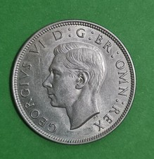 1945 George VI silver Half Crown coin #720c