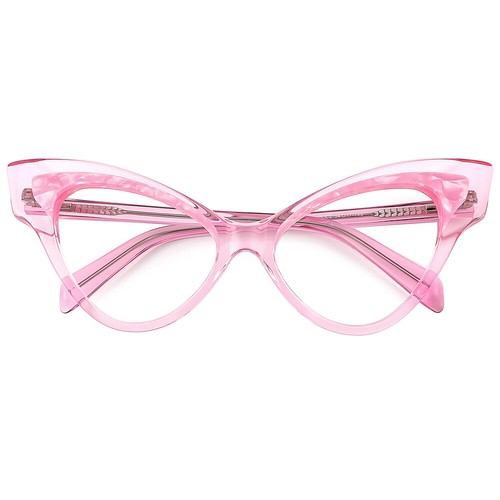 Gafas geométricas de acetato Cateye para mujer estilo único marcos de gafas de plástico - Imagen 5 de 26