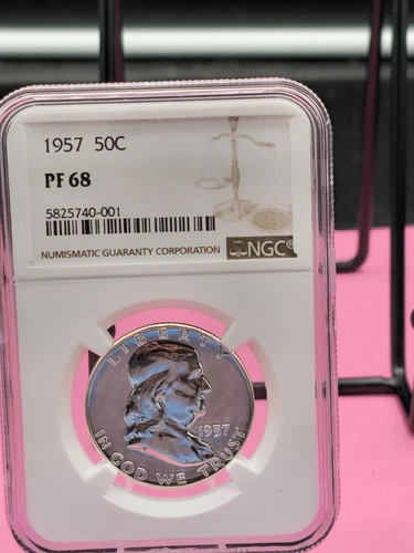 1957 Franklin Half Dollar 50C NGC PR68