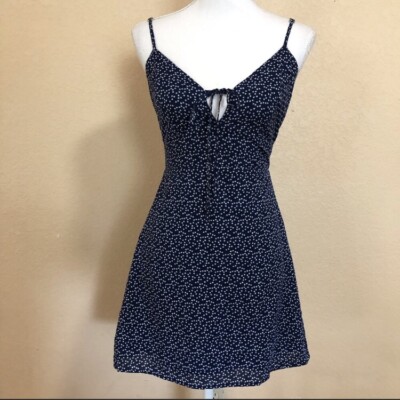 Lulus Size Small Blue Star Print Spaghetti Strap Dress America Casual Fit  Flare | eBay