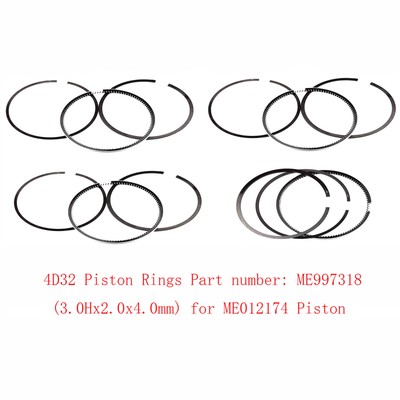 4 Sets Piston Ring ME997318 3.0Hx2.0x4.0mm for Mitsubishi 4D32 3.6 