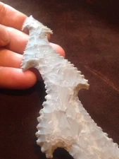 Extreme fractal lighting bolt Eccentric flint Knapped sculpture