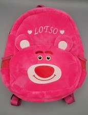 Disney Toy Story Lotso Hot Pink Bear Plush Backpack Bag Plush Toy RARE