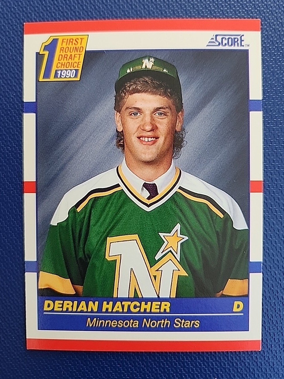 1990-91 Score North Stars Hockey Card #430 Derian Hatcher RC Rookie