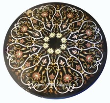 122cm x Marbre Café Table Top Demi Précieux Multi Pierres Handmade Pièce Décor