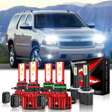 For Tahoe 2001-2006 - 6x Combo LED Headlight high Low Beam Fog Light Bulbs