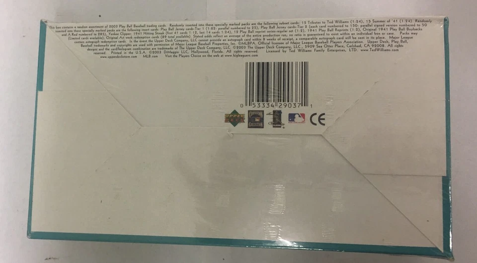 Caja de pasatiempos de béisbol Upper Deck Play Ball 2003 paquete de 24 sellado de fábrica Foto 3 de 4