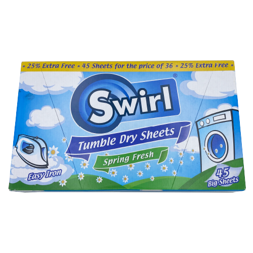 2 Pack Swirl Dryer Sheets Tumble Dry Clothe Laundry Fragrance Lavender