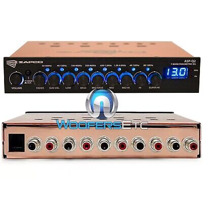 ZAPCO ASP-Q2 COPPER 7-BAND PARAMETRIC EQUALIZER AUX. 9.5 ZAPCO ASP-Q2 COPPER 7-BAND PARAMETRIC EQUALIZER AUX. 9.5