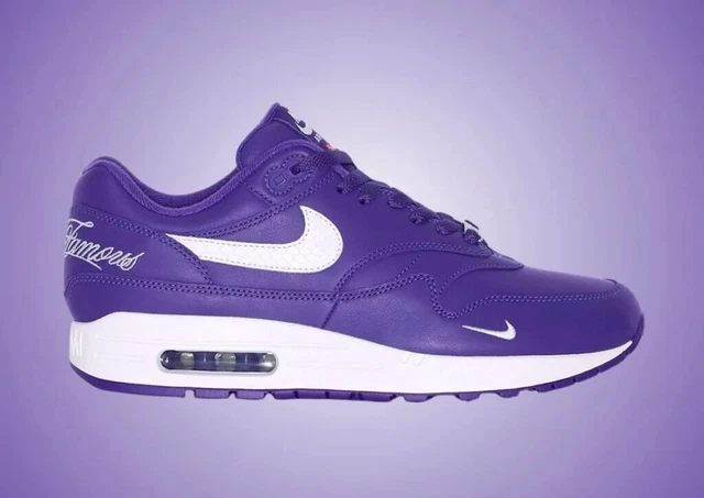 Nike Air Max 1 Supreme Purple White HF8813-500 Men's Shoes NEW
